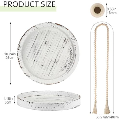 5 Pcs Coffee Table Decor Set, White - color: White