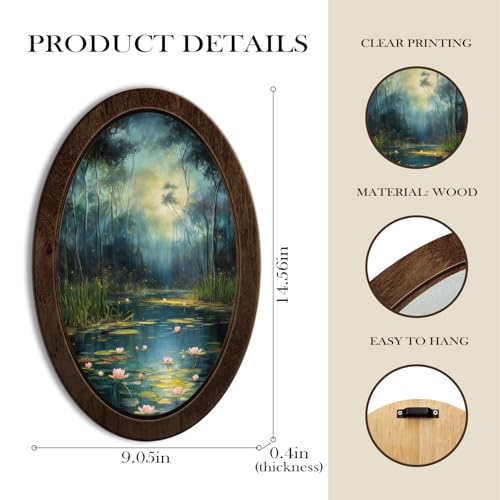 YZSLA Vintage Cottagecore Enchanted Forest Framed Wall Art Decor - color: Forest
