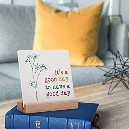 Positive Decor for Home Office, Motivational Gifts for Women, It's a Good Day Sign Inspirational Desk Art Decor, Emotion cheerful Support Mindset Good Vibes Decoration - style: It's a Good Day