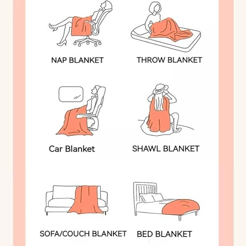 UKELER Soft Faux Fur Throw Blanket Solid Reversible Shaggy Blanket Plush Thick Fluffy Blankets Throws for Bed, Couch, Sofa, Office, Camping 50''x60'' Brown - color: D-brown, size: 50''x60''