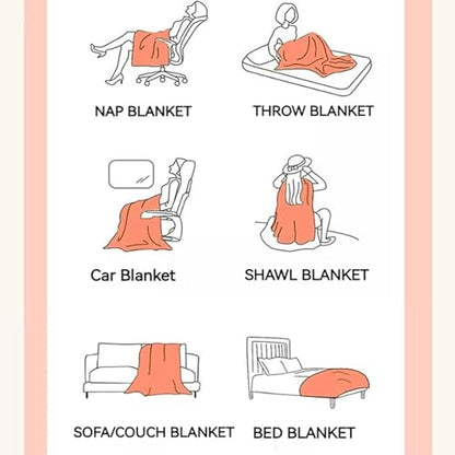 UKELER Soft Faux Fur Throw Blanket Solid Reversible Shaggy Blanket Plush Thick Fluffy Blankets Throws for Bed, Couch, Sofa, Office, Camping 50''x60'' Brown - color: D-brown, size: 50''x60''