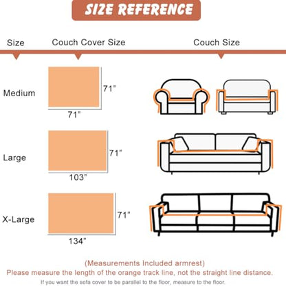 VOPHIA Couch Cover Blanket Boho Sofa Covers Reversible Two-Sided Woven Sofa Slipcovers for Christmas-Washable Thick Soft Throws Cover Blankets for Living Room Home Decor (Maple Leaf, Medium)