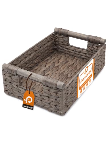Wicker Basket, Large Basket for Gift Baskets Empty, 13.4x9.5x4.7in - color: Gray, size: Medium