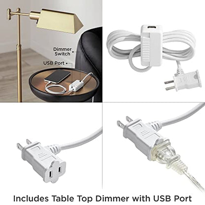 360 Lighting Kayne 61" Tall Bronze Downbridge Floor Lamp with USB Dimmer - color: Bronze - USB Dimmer Included