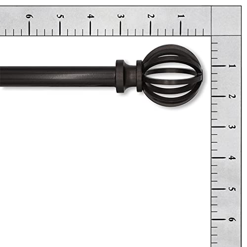 Lumino 5/8" Cage Single Curtain Rod Set 30"-84" Bronze - color: Bronze