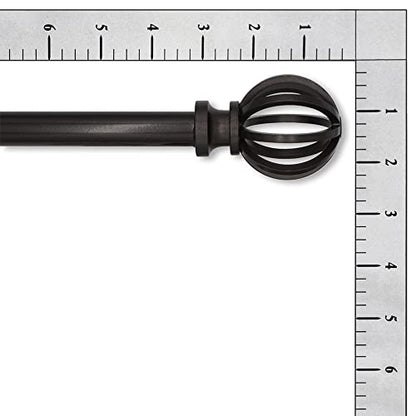 Lumino 5/8" Cage Single Curtain Rod Set 30"-84" Bronze - color: Bronze