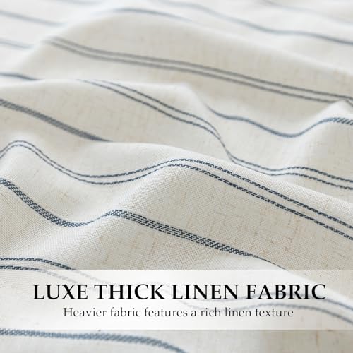 Blue Striped Kitchen Curtains,Light Filtering,2 Panels,26x36 - color: Blue, size: 26"W x 36"L (Pack of 2)