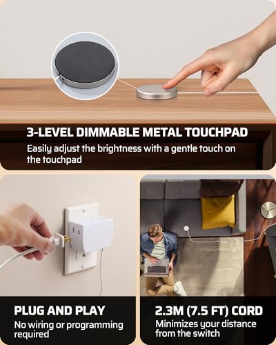 DEWENWILS 2 Pack Touch Dimmer Switch, 3 Levels of Dimming, White - color: White, size: 2 Pack