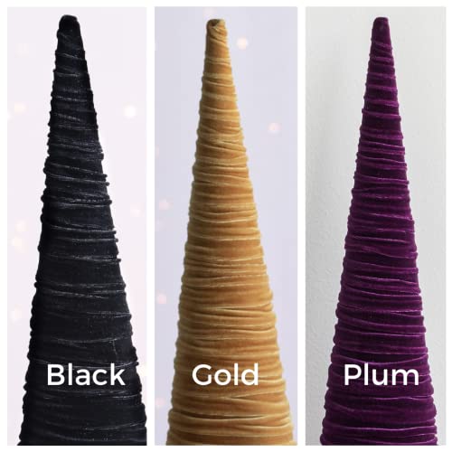 Create Your Own Set of 4 Velvet Trees, Valentine Tree Tabletop, Winter Mantel Decor, Handcrafted Entryway, Wedding Centerpiece Bookshelf (Create Your Own) - color: Create Your Own