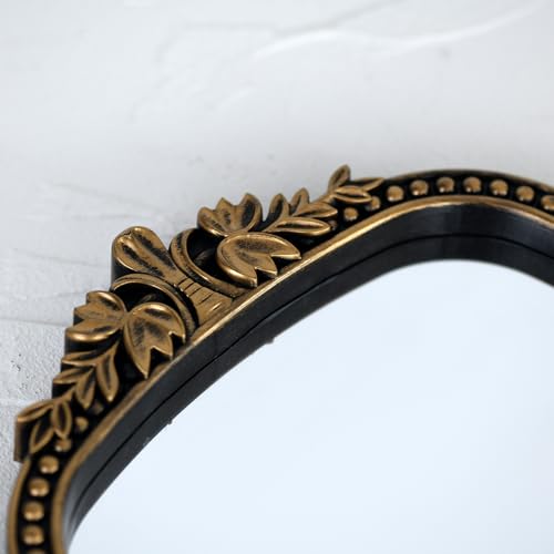 Gold Plastic Arched Makeup Mirror (Bronze-2PACK, 10.6" L x 8.3" W) - color: Bronze-2pack