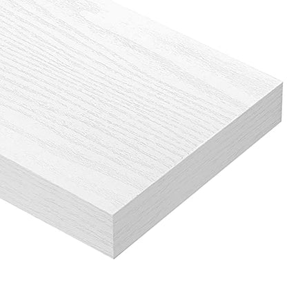 QEEIG Long Floating Shelves for Wall (White, Set of 2, 35.4") - color: C. White, size: 35.4"
