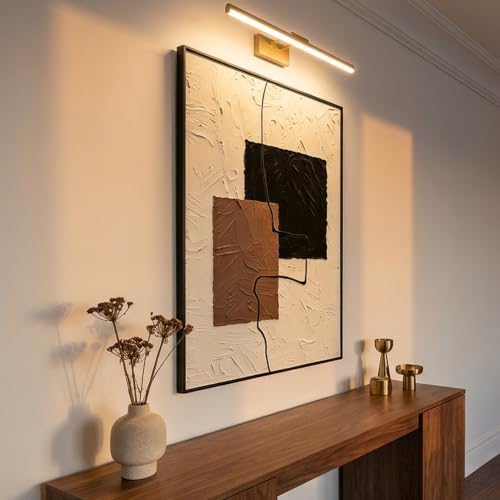 QKF Block Geometric 3D Texture Black Aluminum Frame Canvas Wall Art - color: Beige, Brown & Black