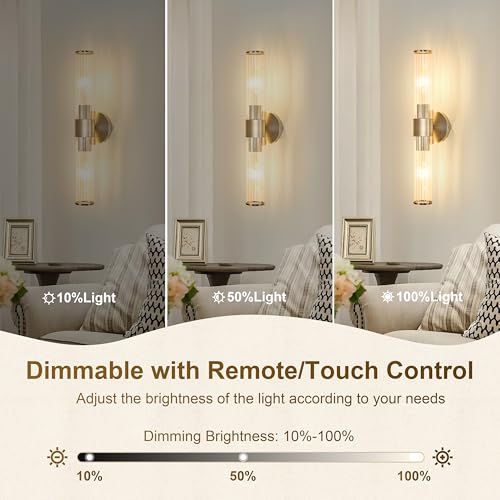 Morauroral Sand Nickel Battery Operated Wall Sconces Set of Two - color: Sand Nickel