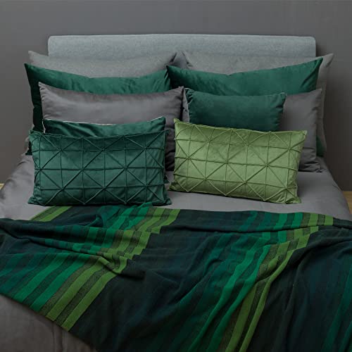 JWH Velvet Throw Pillow Cover, Green, 14x24 Inch - color: Green, size: 24" x 14" (Pack of 1)