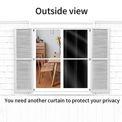 Pickluc Grommet Blackout Curtain for Bedroom, Light Blocking Drapes, Thermal Insulated, Noise Reduction, 42 Inches Wide x 84 Inches Long, Black, 2 Panels - color: Black, size: 42"W x 84"L (Pack of 2)
