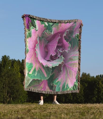 3dRose Cabbage Flower Woven Blanket