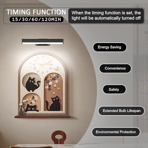 EUIOKUN 2PACK Picture Lights LED Battery Operated Wall Light for Paintings - size: 2Pack Black