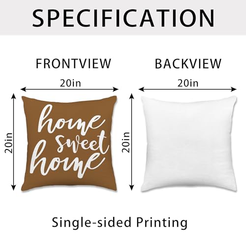 Hexagram Throw Pillow Covers 20x20, Brown Outdoor Pillow Covers Set of 4 - color: Coffee, size: 20" x 20" (Pack of 4)
