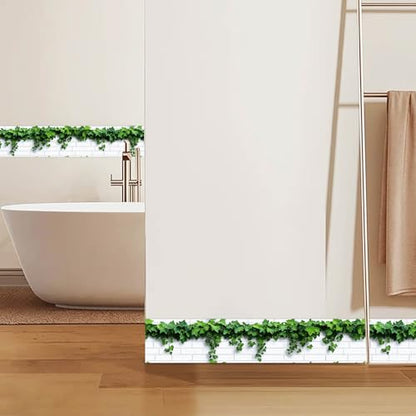 IVN Wallpaper Border Peel and Stick Wall Ivy Brick Wall 4x196 Inch - color: Ivy Brick Wall