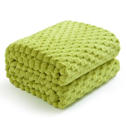 Excervent Hexagon Jacquard Throw Blanket for Kids, 40x50 Inch, Light Green - color: Light Green, size: 40"x50"