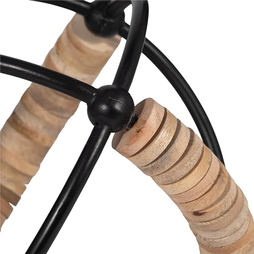 NESS AND JORD Metal, 9" Abacus Orb, Natural/Black - size: 9.0" H