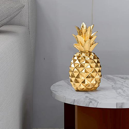 BRABUD Resin Pineapple Statue, Gold Modern Luxury Tabletop Decor, 7.8in (H) - color: Gold