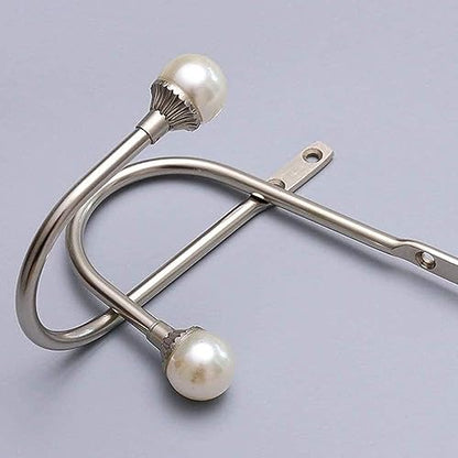 COCIVIVRE 2 Pack Curtain Holdbacks Wall Mounted Curtain Tiebacks Hooks - color: Silver, size: 2 Pack