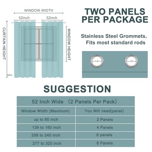 Modern Botanical Leaf Blackout Curtains 2 Panel Set, 52x84 Inch - color: Botanical-d