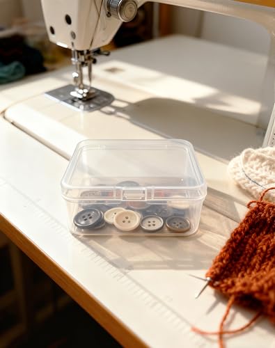 LJY 18 Clear Plastic Boxes, 3.7 x 3.7 x 1.4 in for Small Parts - color: Transparent, size: Single Size (3.7 x 3.7 x 1.4 inch)