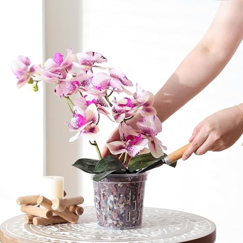 TRUEDAYS Orchid Pot 9 Pack, 3 Each of 4/5/6 Inch Plant Pot with Drainage - size: 4/5/6Inch-9Pack