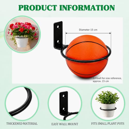 Menkxi Flower Pot Holders Wall Mounted Metal Plant Ring, 6 Pcs, 6 Inch - size: 6 Inch