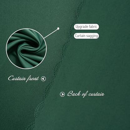 Blackout Curtains for Bedroom Stick On Curtains Window Shades Pull Down Blackout Window Cover No Drillng Self Adhesive Curtains No Rod Small Curtain, 35" W X 59" L, Dark Green, 1 Panel - color: Dark Green, size: 35"W x 59"L (Pack of 1)