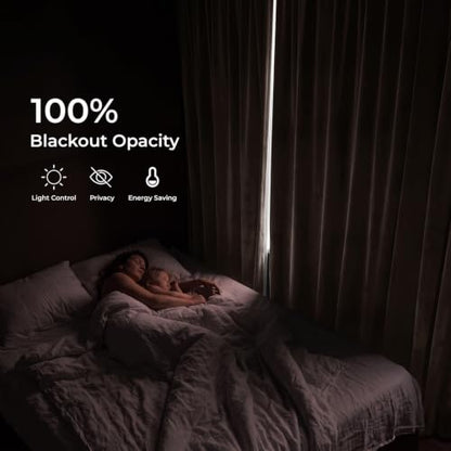 Signature Velvet Blackout Curtains for Bedroom (1 Panel) - 50W x 96L, Java - color: Java, size: 50"W x 96"L (Pack of 1)