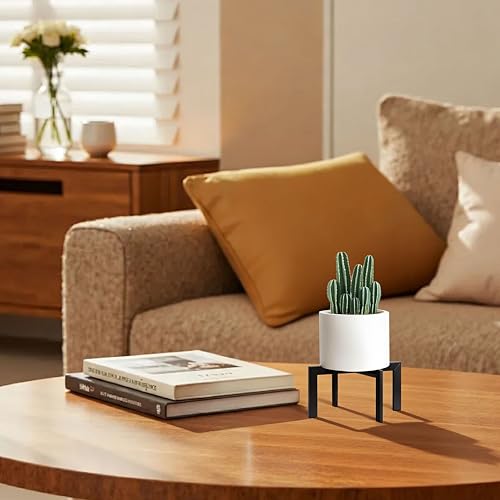 2-Pack Mini Plant Stand, Modern Cross Shape, Black - size: 2 Pack - Mini
