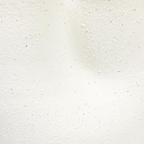 Bloomingville 7.25 Inches Stoneware Ruffled Planter with Sand Finish and Reactive Glaze, Holds 4 Inches Pot, White