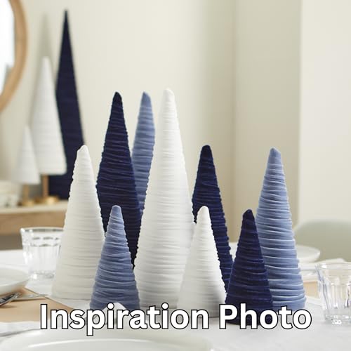 Your Heart's Content Light Ivory Velvet Trees Set of 3 (Light Ivory) - color: Light Ivory