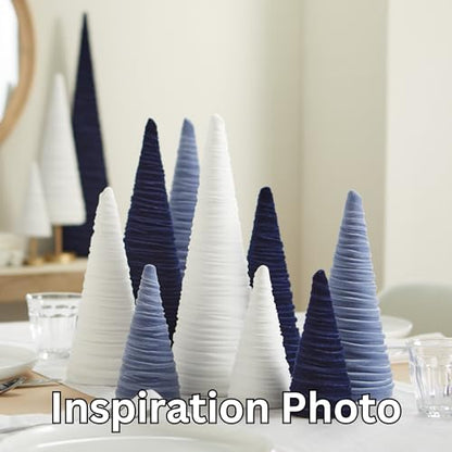 Your Heart's Content Light Ivory Velvet Trees Set of 3 (Light Ivory) - color: Light Ivory