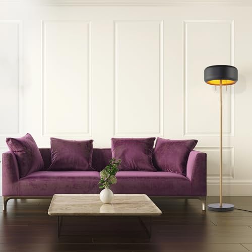 Globe Electric 67346 Novogratz x Floor Lamp, Dark Gray - color: Dark Gray