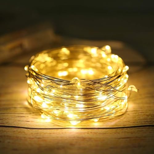 ANJAYLIA Fairy Lights, 4 Pack String Lights Battery Operated 10ft 30 LED Twinkle Lights for Wedding, Bedroom, Party, Christmas, Warm White - color: Warm White 4 Pack 30 LED