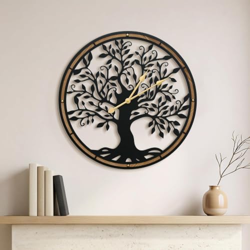 Micasso Large Wall Clocks Decorative: 15 Inch Tree of Life Battery Operated - color: Large Tree, size: 15 Inch