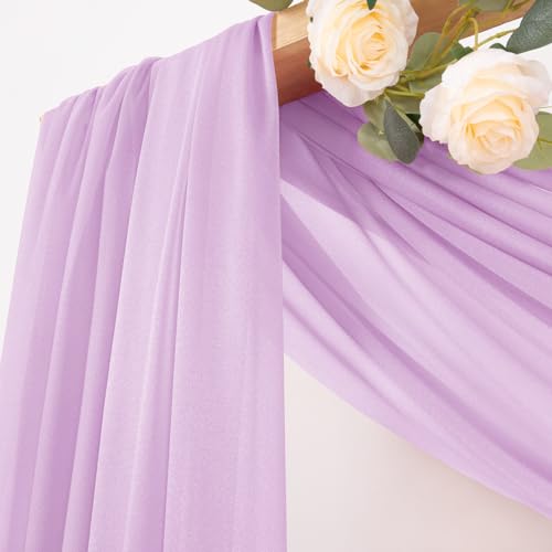 Sheer Gauze Wedding Arch Draping Fabric 29" x 20 FT 1 Panel Lilac - color: Lilac, size: 29"w x 240"l (Pack of 1)