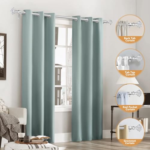 TONIAL Silver Translucent Replacement Finials for 3/4 Inch Curtain Rod - color: Silver