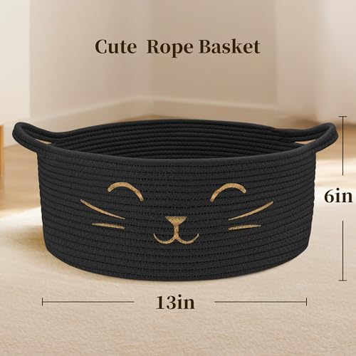 Large Cat Toy Basket, Gift Baskets Empty for Baby Shower,13" x 6" - size: 13"D x 6"H
