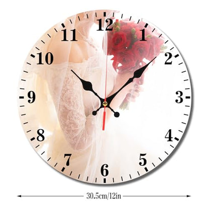 Custom Clock Customized Wall Clocks Personalized Your Photo Text Name Silent (10 12 inch), PVC, Dial Plate Optional (12 * 12in) - size: 12*12in