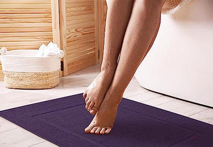 Utopia Towels Cotton Bath Mat, 21x34 in, 2 Pack, Plum - color: Plum, size: 2 Bath Mats