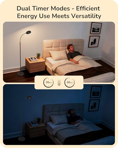 EDISHINE LED Floor Lamp 1300LM Super Bright Reading Floor Lamps Black - color: Black