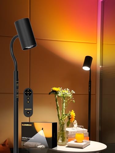 GLOWRIUM 17W LED Reading Floor Lamp with Remote, 67" Dimmable Standing Lamp - style: 2-in-1 Lamp (H2)