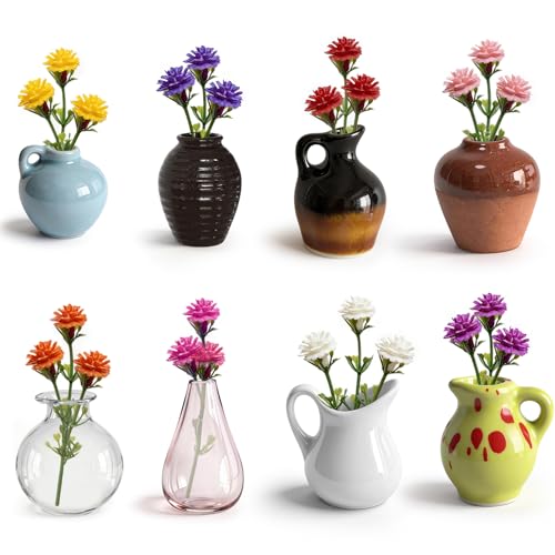 8 Pcs Cute Mini Vase Magnets for Fridge, Funny Plant Decorative Magnets - color: 8 Pack