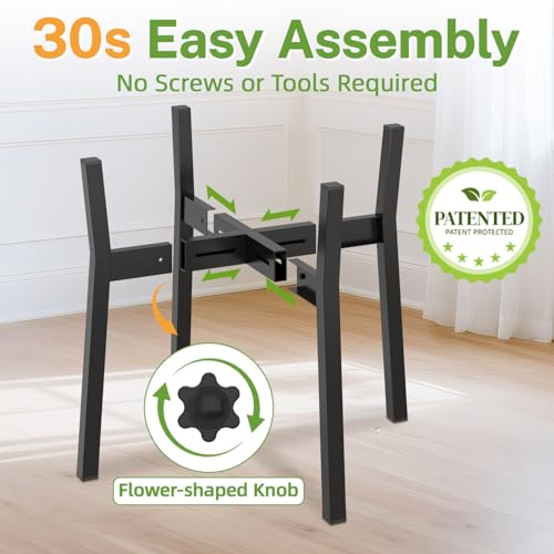 iDavosic.ly Adjustable Metal Plant Pot Stand, Fits 8-12 Inch Planter, Black - color: Metal Black, size: 1 Pack