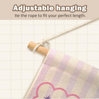 You Are My Sunshine Baby Girl Nursery Decor Wall Hanging Flag - color: 04-You Are My Sunshine Pink (Beige)